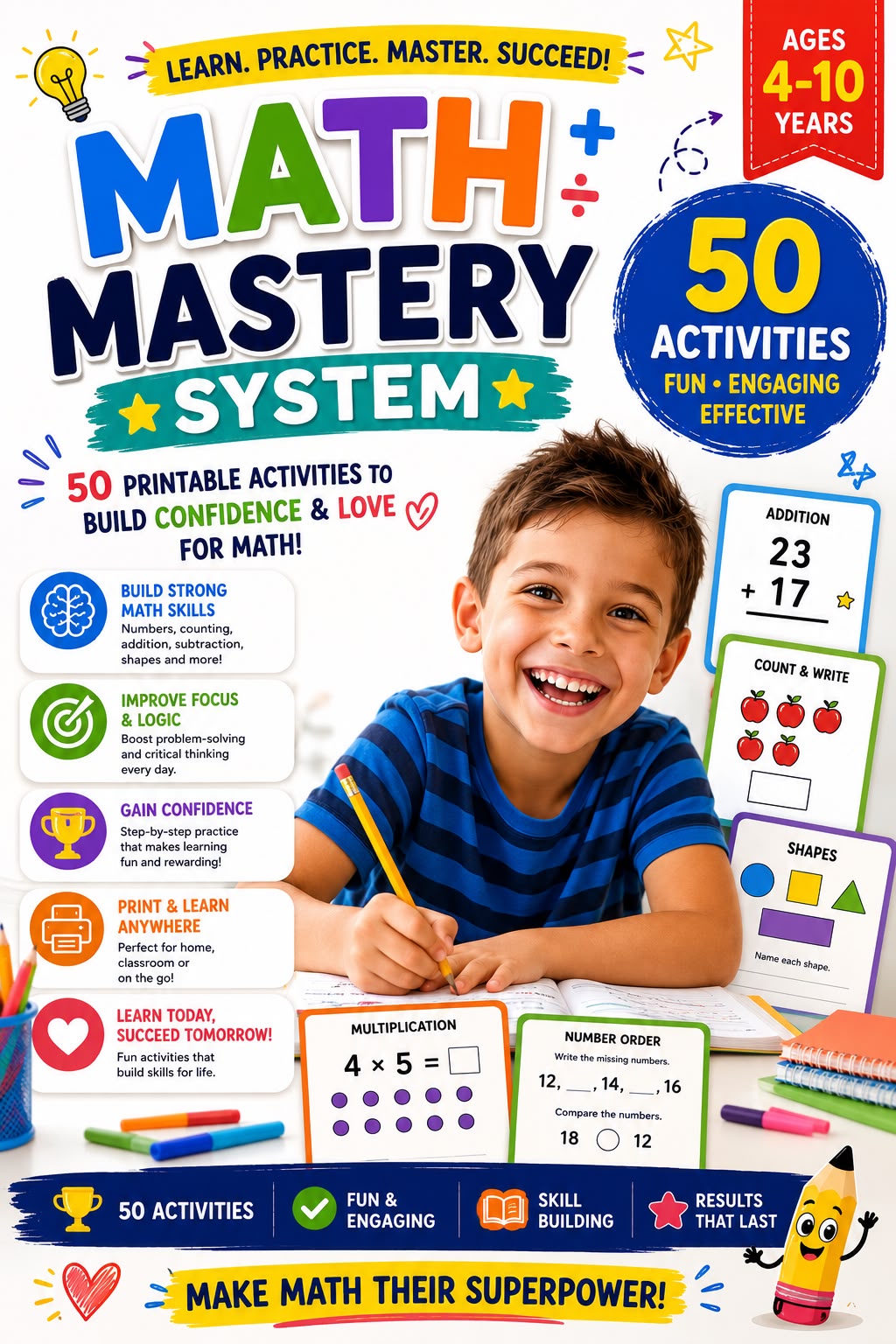 Math Mastery System 50+ Activities